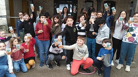 Goûter zéro déchet Lauzerte Les élèves de Lauzerte profitent d'un goûter sans emballage